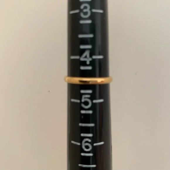 Tiffany & Co Lucida Wedding Band Ring 18K Yellow Gold Size 4.5 2mm Authentic - Picture 6 of 8